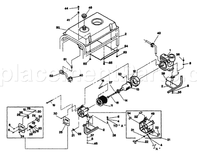 Page A Diagram and Parts List for 9718-1 SVT4200 Briggs and Stratton Generator
